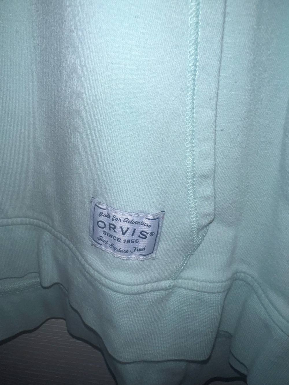 Orvis Striped Hooded Top with Mint Interior - Navy and White